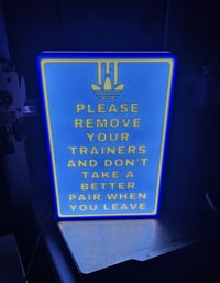 Image 3 of Please Remove Your Trainers Novelty Lightbox