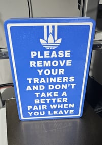 Image 1 of Please Remove Your Trainers Novelty Lightbox