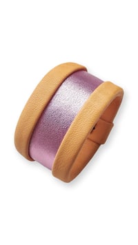 Image 1 of Bracciale bangle artigianale in pelle ESSENTIAL MEDIUM - Solstizio