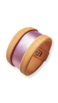 Image 4 of Bracciale bangle artigianale in pelle ESSENTIAL MEDIUM - Solstizio