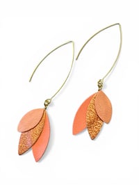 Boucles PLAYA longues corail