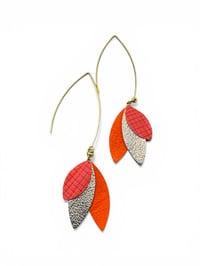 Boucles PLAYA longues coquelicot 