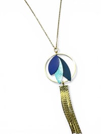 Image 1 of Collier sautoir PLAYA denim