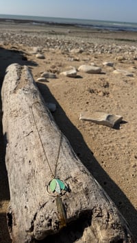 Image 2 of Collier sautoir PLAYA coquelicot