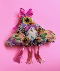 Image 2 of Peach original mini textile piece 