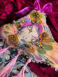 Image 3 of Peach original mini textile piece 