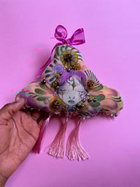 Image 4 of Peach original mini textile piece 