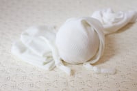 White knit sleepy hat 