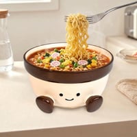 Image 1 of Ceramic Soup &amp; Snack Bowls – Handmade Decorative Fruit &amp; Key Bowls for Home (30oz)