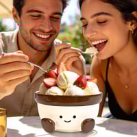 Image 5 of Ceramic Soup &amp; Snack Bowls – Handmade Decorative Fruit &amp; Key Bowls for Home (30oz)