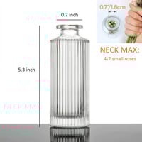 Image 6 of 6-Pack Clear Glass Bud Vases – Small Flower Vases for Table, Home, &amp; Wedding Decor