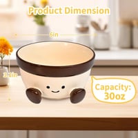 Image 6 of Ceramic Soup &amp; Snack Bowls – Handmade Decorative Fruit &amp; Key Bowls for Home (30oz)