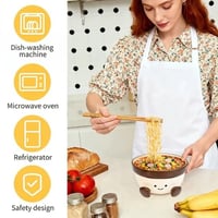 Image 7 of Ceramic Soup &amp; Snack Bowls – Handmade Decorative Fruit &amp; Key Bowls for Home (30oz)