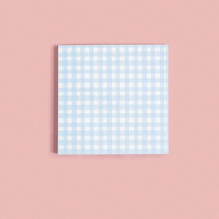 Image 1 of Gingham Sticky NotePad (Blue)