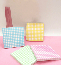 Image 2 of Gingham Sticky NotePad (Blue)