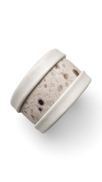 Image 3 of Bracciale bangle artigianale in pelle ESSENTIAL MEDIUM - Deserto
