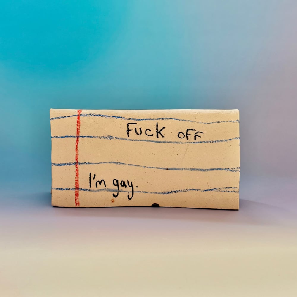 Image of F*ck Off I’m Gay folded stoneware Note