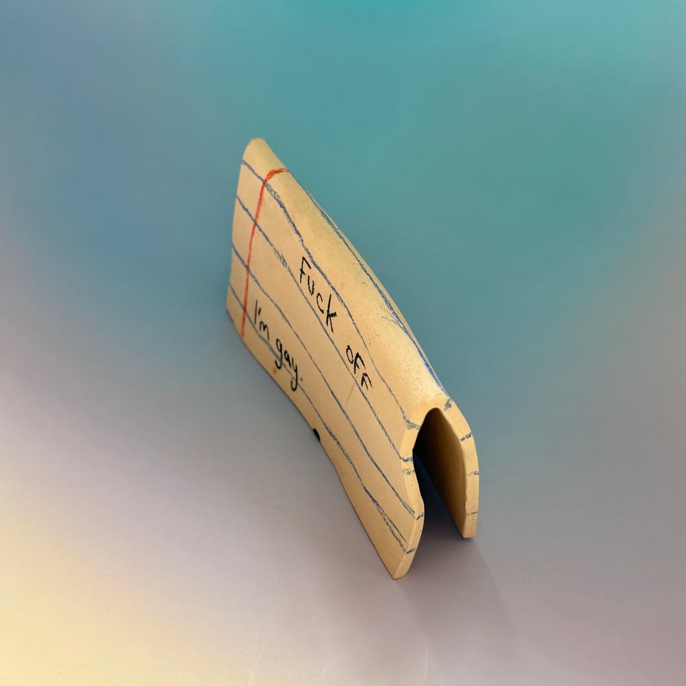 Image of F*ck Off I’m Gay folded stoneware Note
