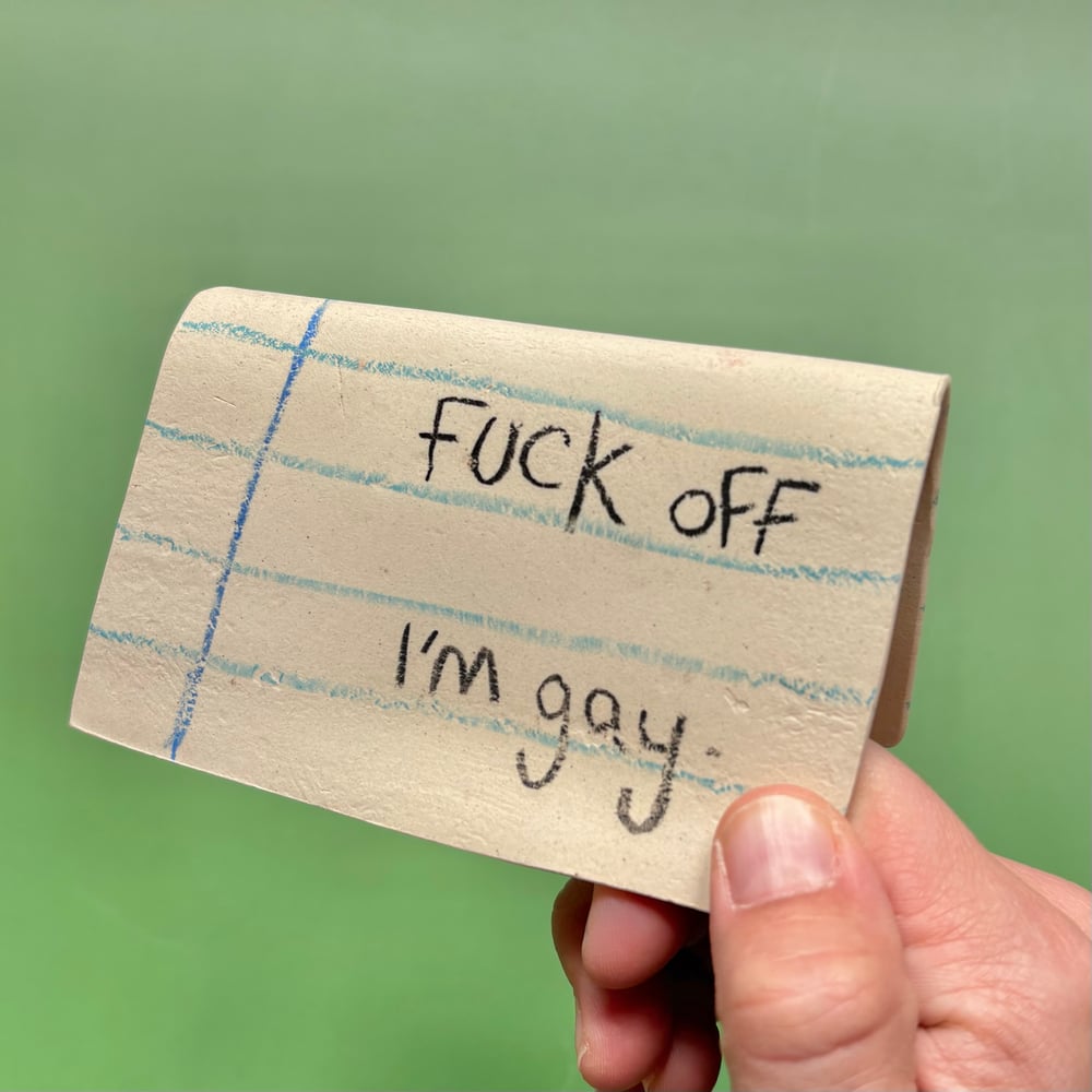 Image of F Off I’m Gay folded stoneware Note