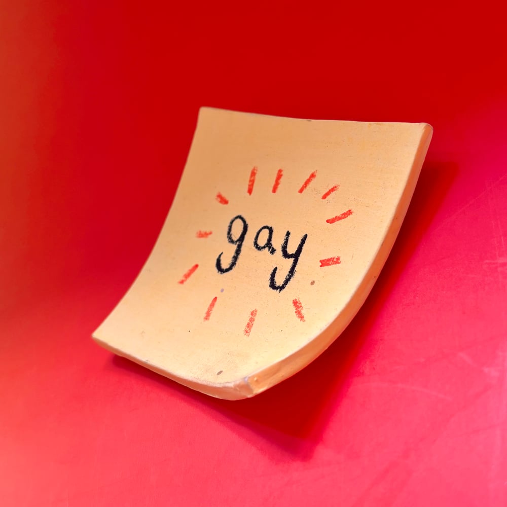 Image of Gay Ceramic Post-it note