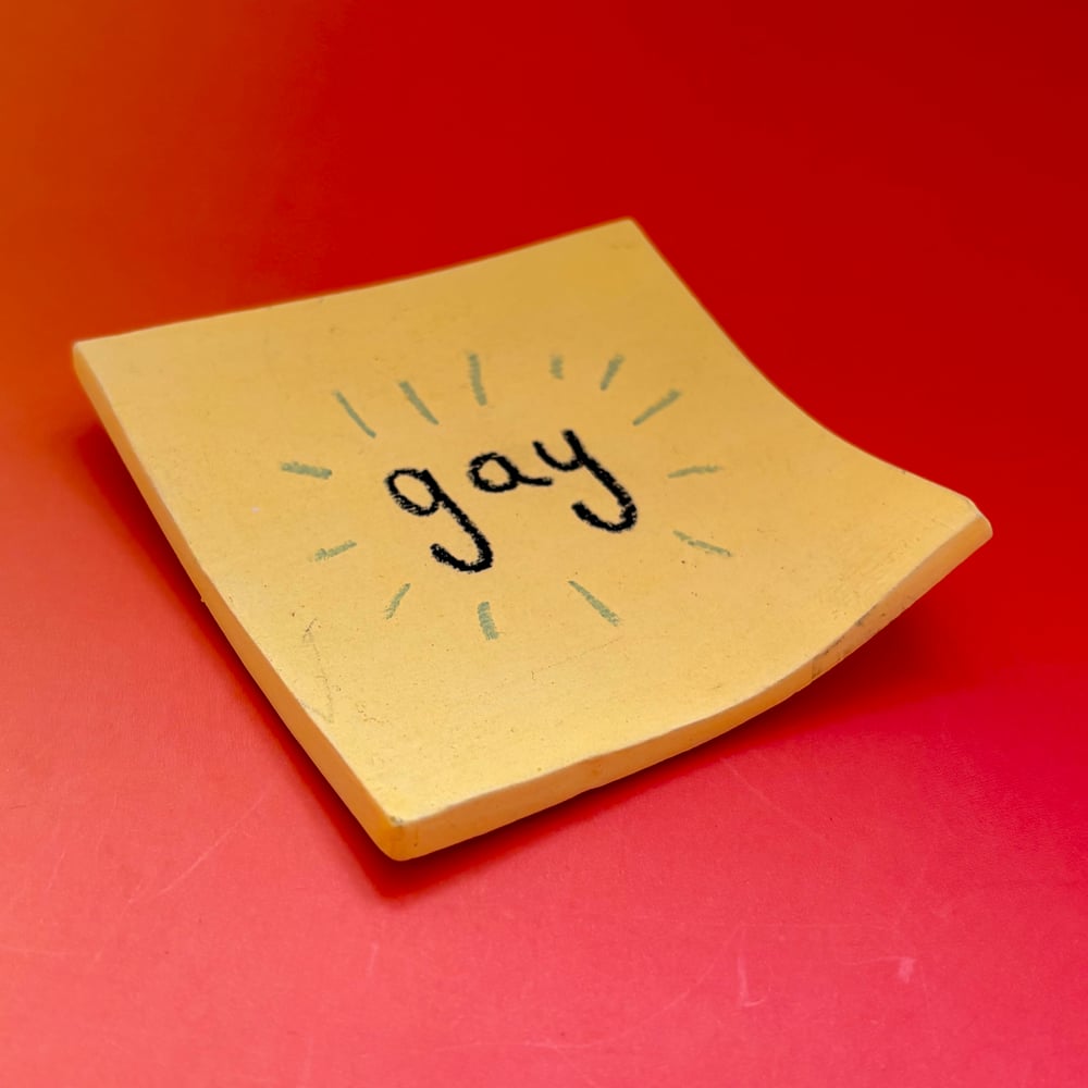 Image of Gay Ceramic Post-it note