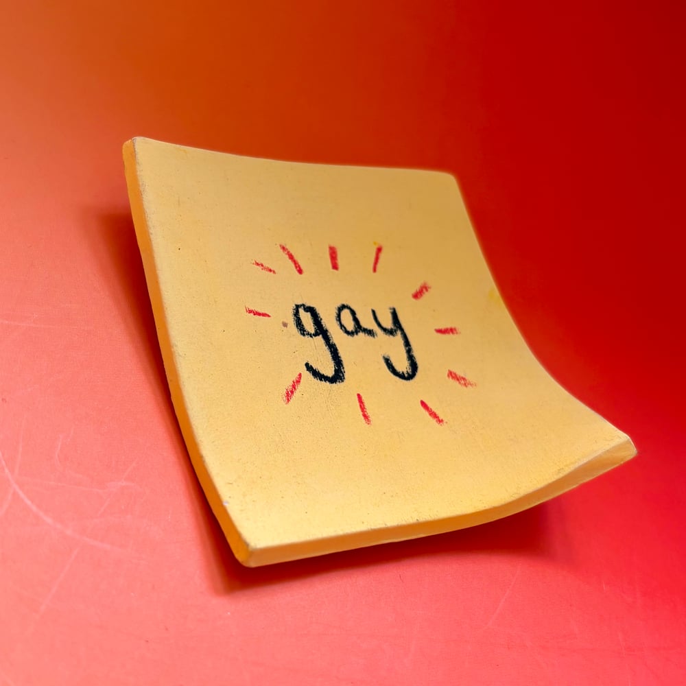 Image of Gay Ceramic Post-it note