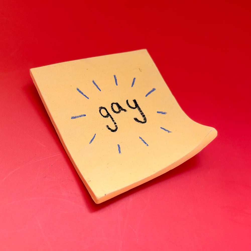 Image of Gay Ceramic Post-it note