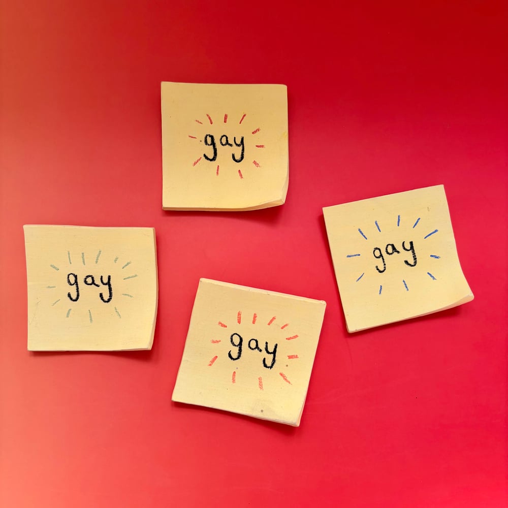 Image of Gay Ceramic Post-it note
