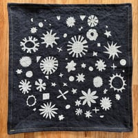Image 1 of Set of 2 "Space-Flowers" Linen Napkins