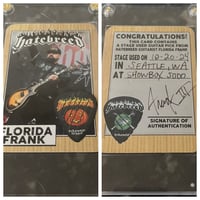 Image 1 of SEATTLE STAGE PLAYED PICK/ CARD COMBO
