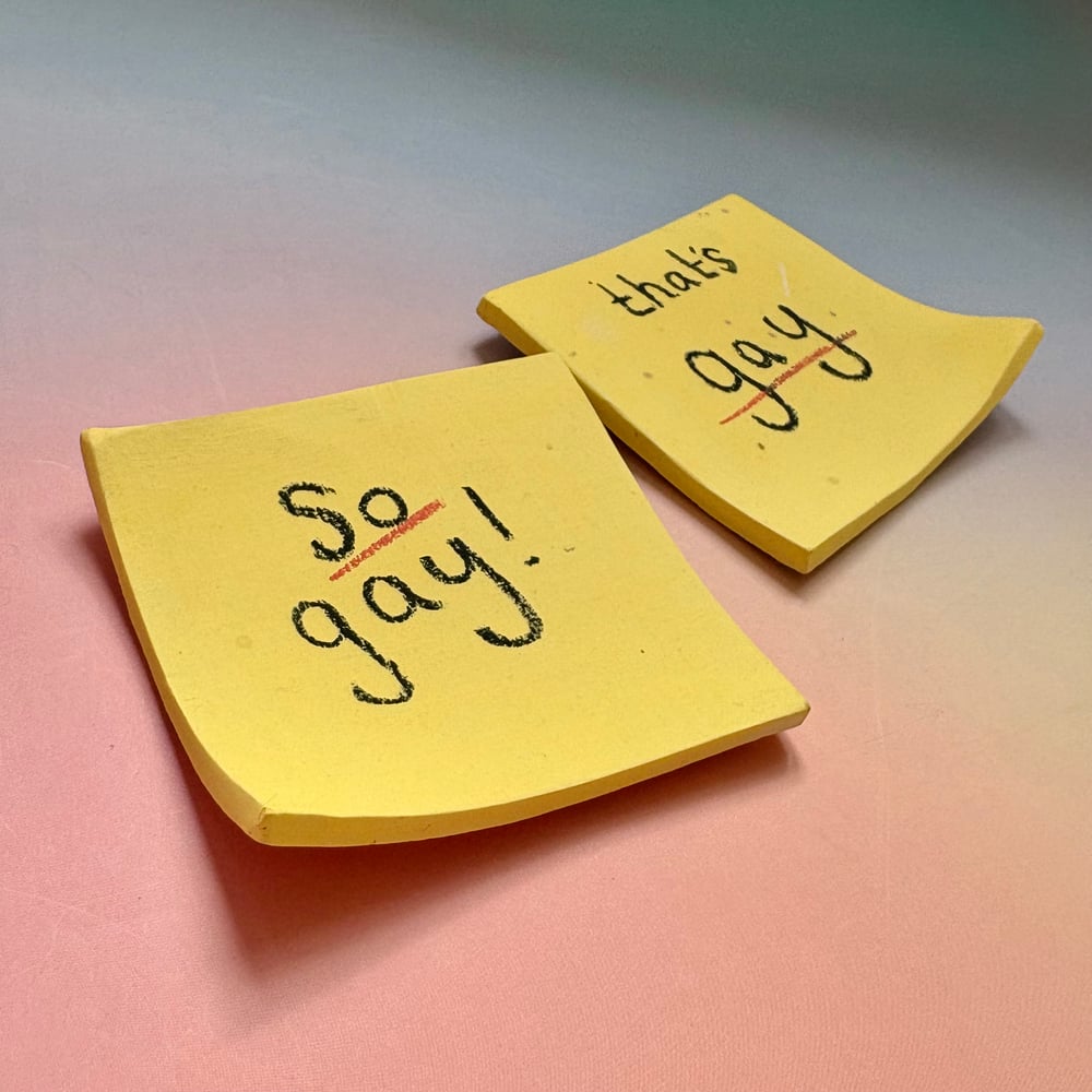 Image of Gay phrase Ceramic Post-it note