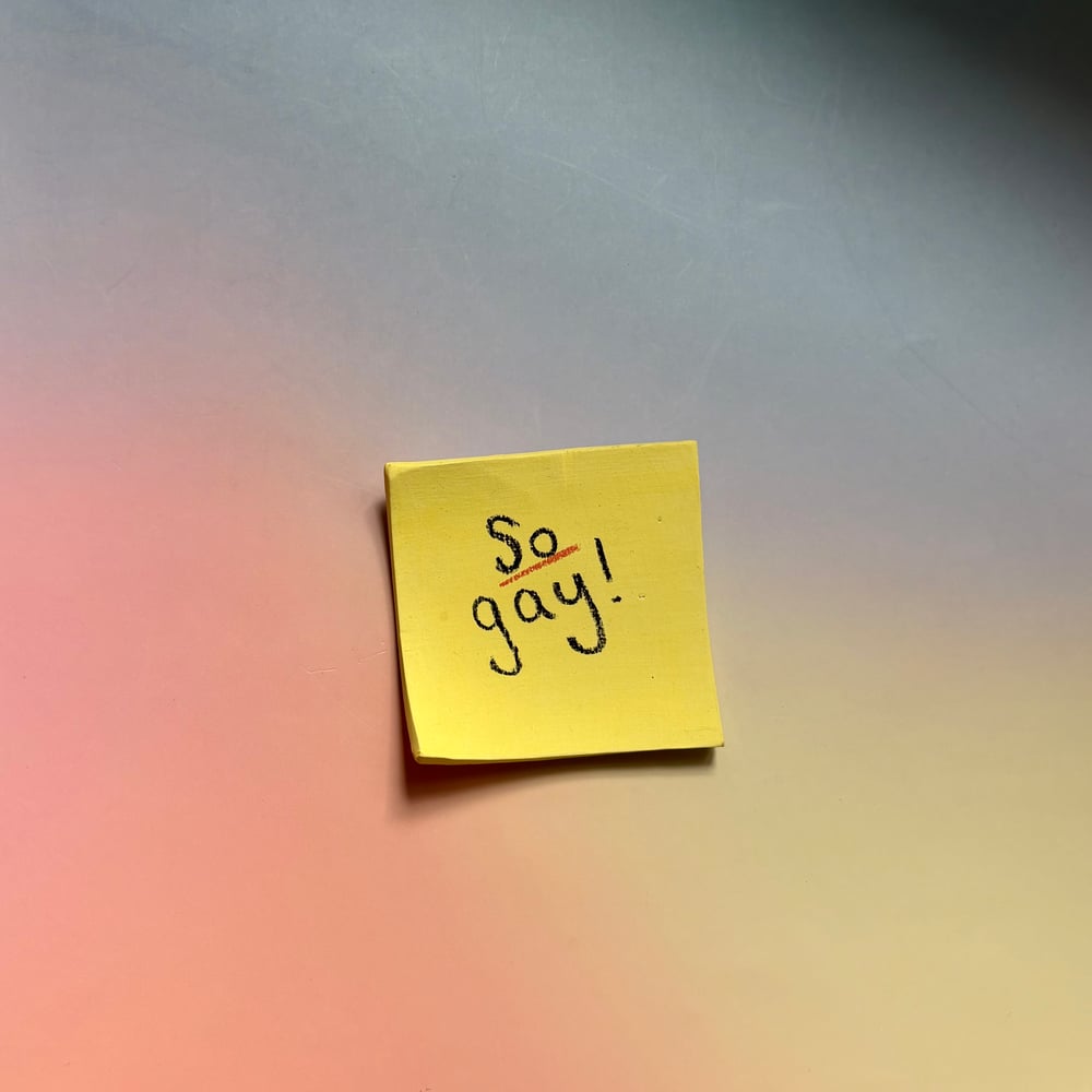 Image of Gay phrase Ceramic Post-it note
