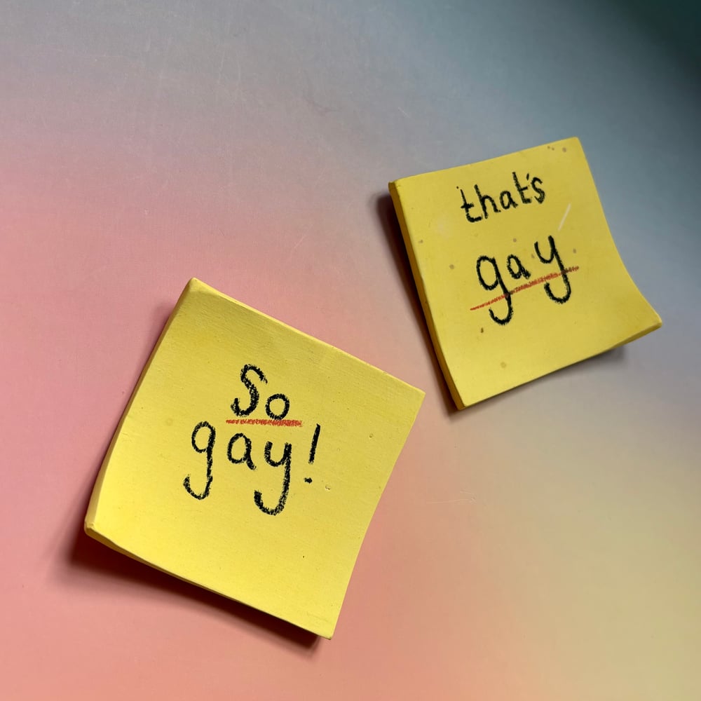 Image of Gay phrase Ceramic Post-it note