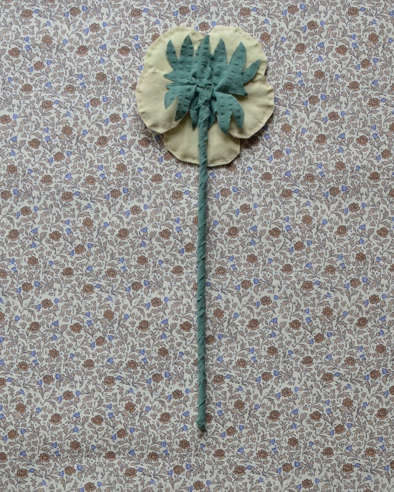 Image of Fabric Flower - Light yellow and light pink