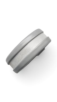 Image 3 of Bracciale bangle artigianale in pelle ESSENTIAL SMALL - Cenere