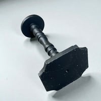 Image 10 of Porte-chapeau vintage en bois tourné noir - support pour chapeau et perruque