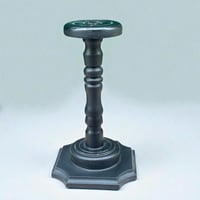 Image 4 of Porte-chapeau vintage en bois tourné noir - support pour chapeau et perruque