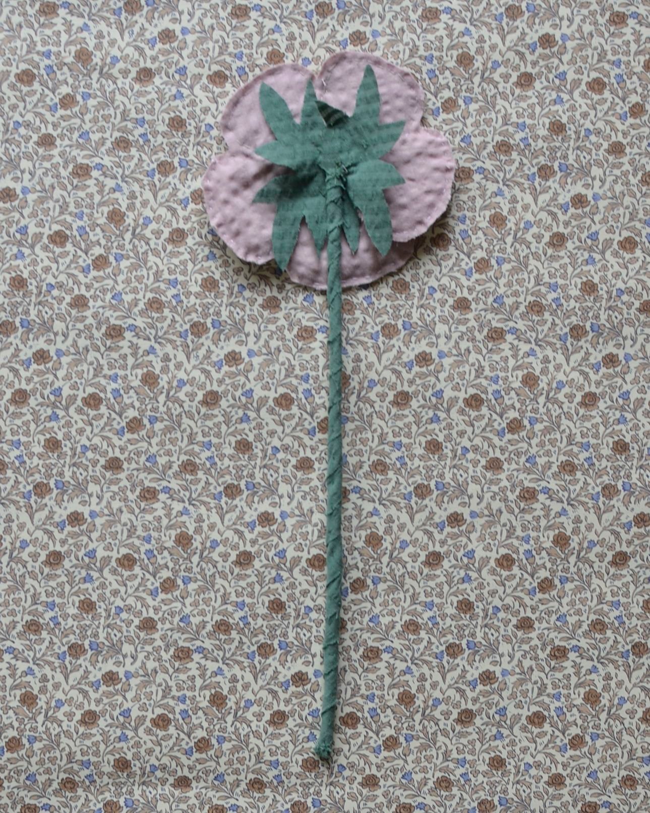 Image of Fabric Flower - Dusty rose, cream and caramel