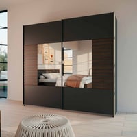 Barea Gliderobe - Dark Grey / Dark Oak 
