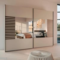 Barea Gliderobe - Champagne / Dark Oak