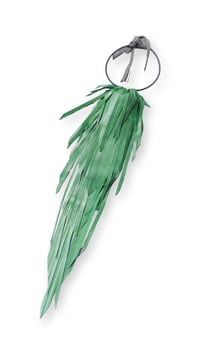Image 3 of Collana in pelle artigianale CROW KING - Green Ray