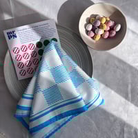 Image 1 of Checkerboard draughts board game printed cotton napkin