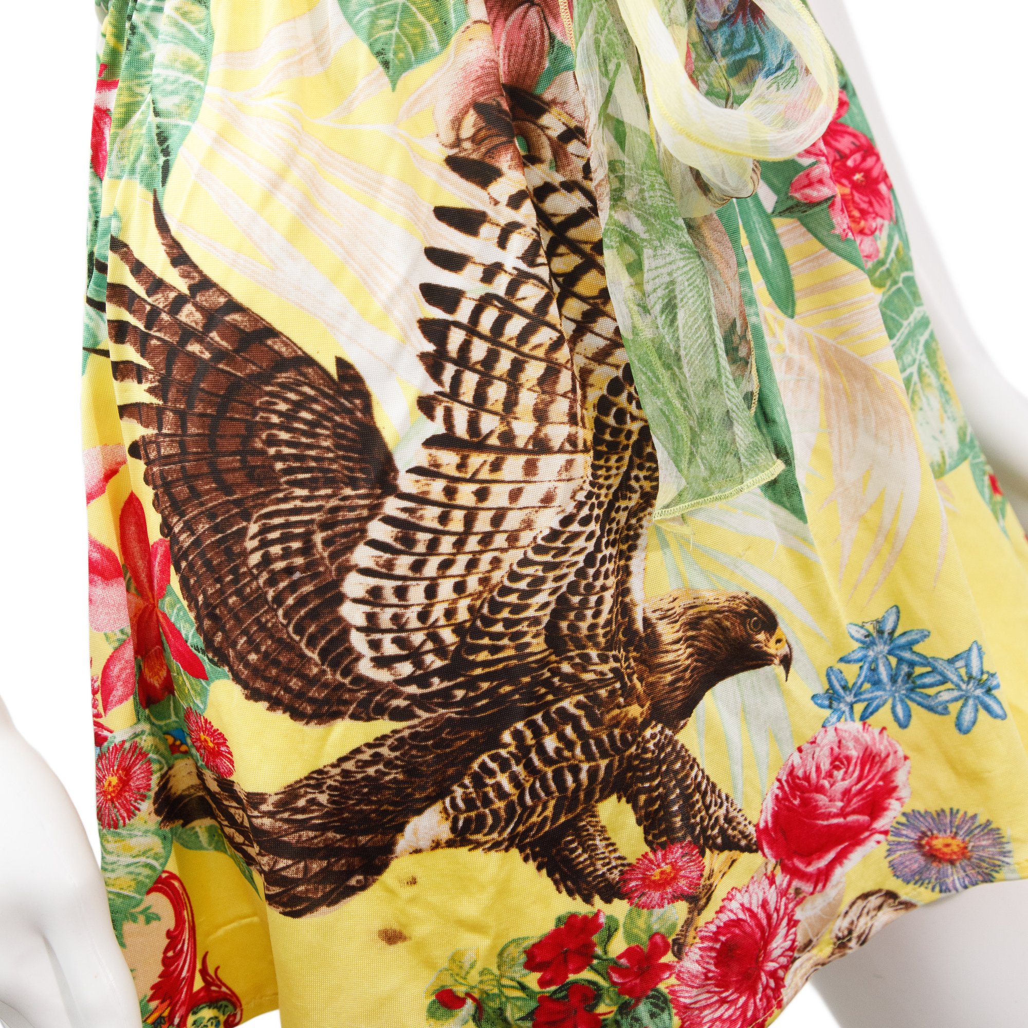 Image of Roberto Cavalli 2003 Chinoiserie Halter Dress/Top