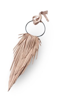 Image 2 of Collana in pelle artigianale CROW MEDIUM Necklace - Sabbia