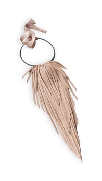 Image 3 of Collana in pelle artigianale CROW MEDIUM Necklace - Sabbia