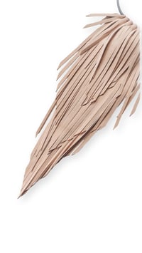 Image 4 of Collana in pelle artigianale CROW MEDIUM Necklace - Sabbia