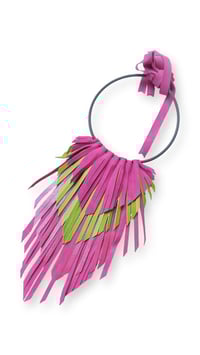 Image 3 of Collana in pelle artigianale  CROW SMALL - Cromatica