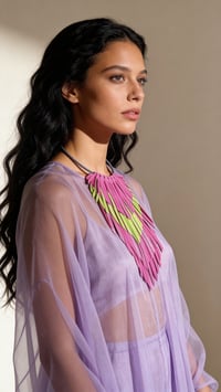 Image 6 of Collana in pelle artigianale  CROW SMALL - Cromatica