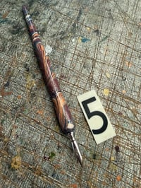 Image 1 of Hand Marbled Wooden Dip Pen - No.5