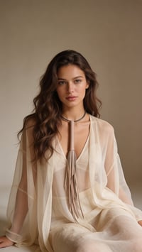 Image 4 of Collana in pelle artigianale ERINNI - Sabbia